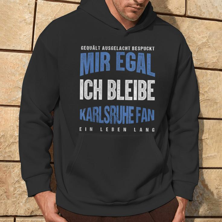 Mir Egal Ich Bleibe Karlsruhe Fan Football Fan Club Hoodie Lebensstil