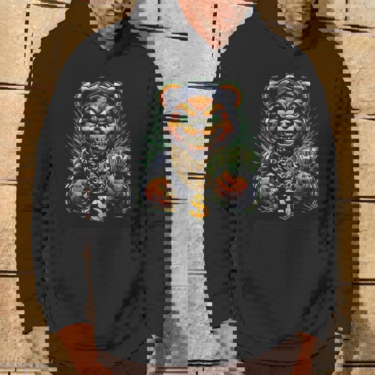 Money Calling Hip Hop Bear Teddy Gangster Rap Swag Dope Hoodie Lifestyle