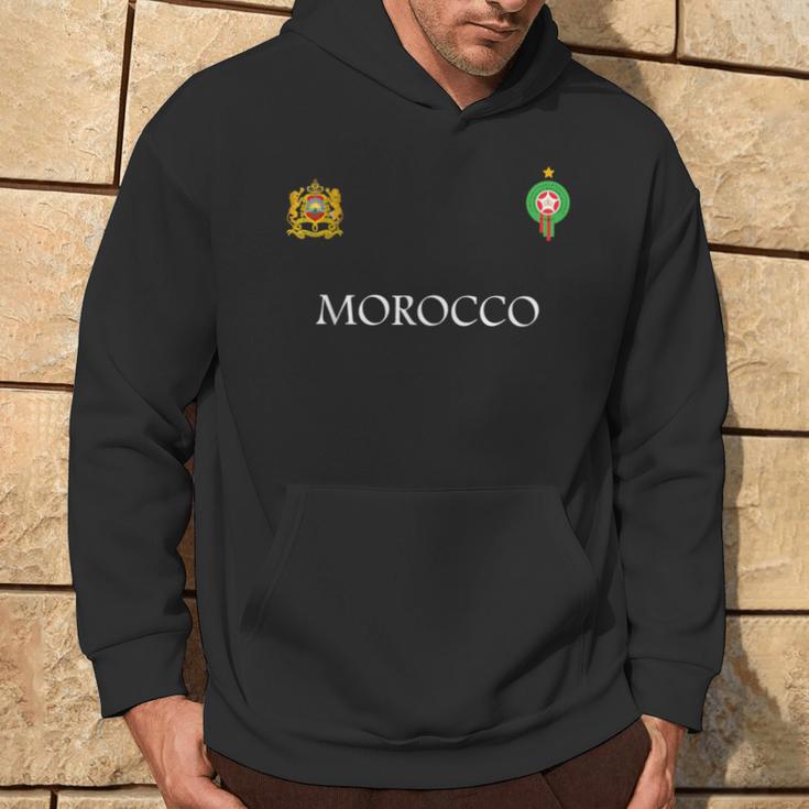 Morocco Flagintage Style Retro Morocco Football Morocco S Hoodie Lebensstil