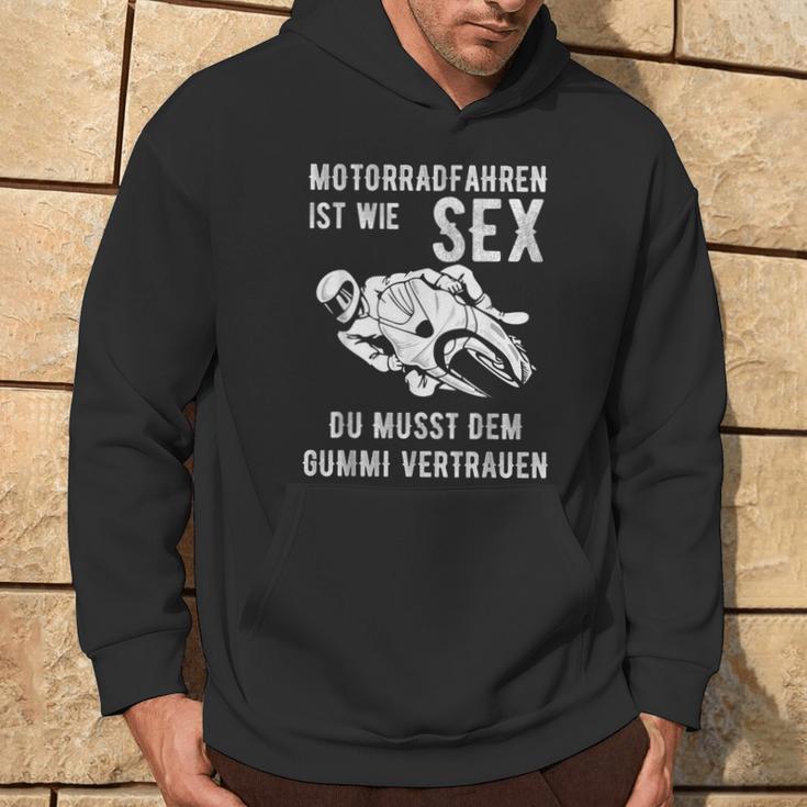 With Motorradfahren Ist Wie Sex Motif Hoodie Lebensstil