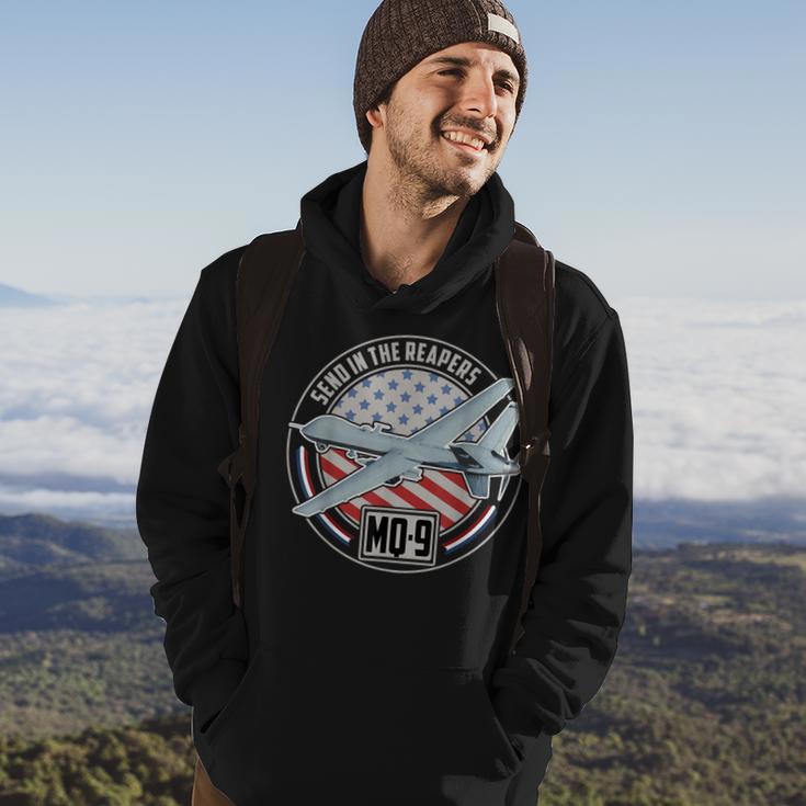 Mq-9 Reaper Uav Us Military Drone Us Patriot Hoodie Lifestyle