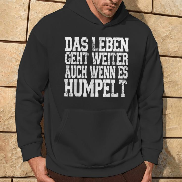Mrt With Text Das Leben Geht Weiter Auch Wenn Es Humpelt German Language Hoodie Lebensstil