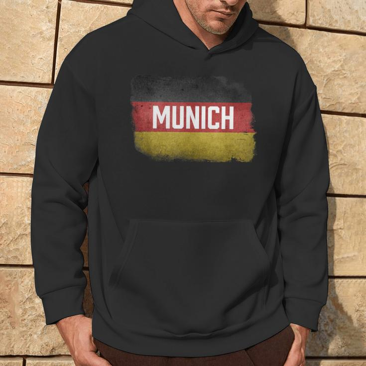 Munich Germany German Flag Vintage Souvenir Hoodie Lifestyle
