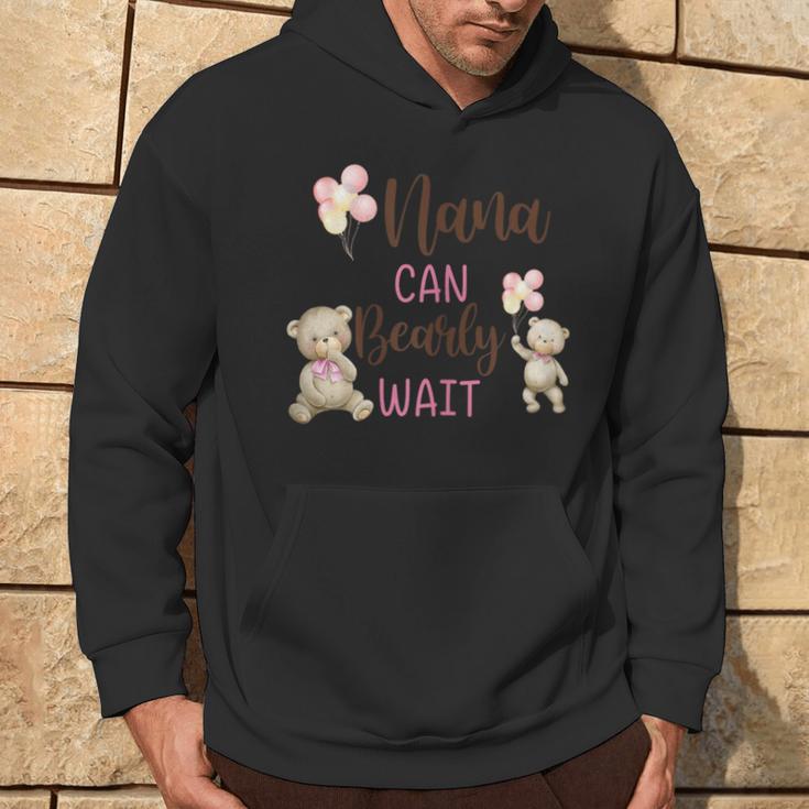 Nana We Can Bearly Wait Gender Neutral Baby Shower Hoodie Lifestyle