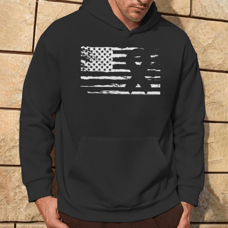 National Foster Care Month American Flag Ribbon Hoodie Lifestyle