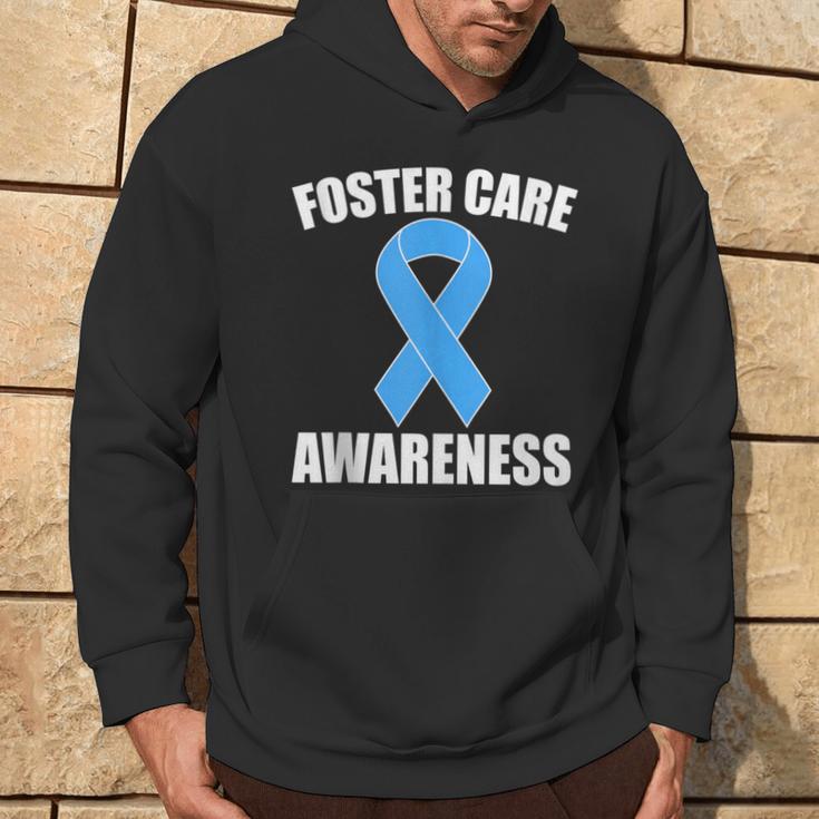 National Foster Care Month Blue Ribbon Foster Care Awareness Hoodie Lifestyle