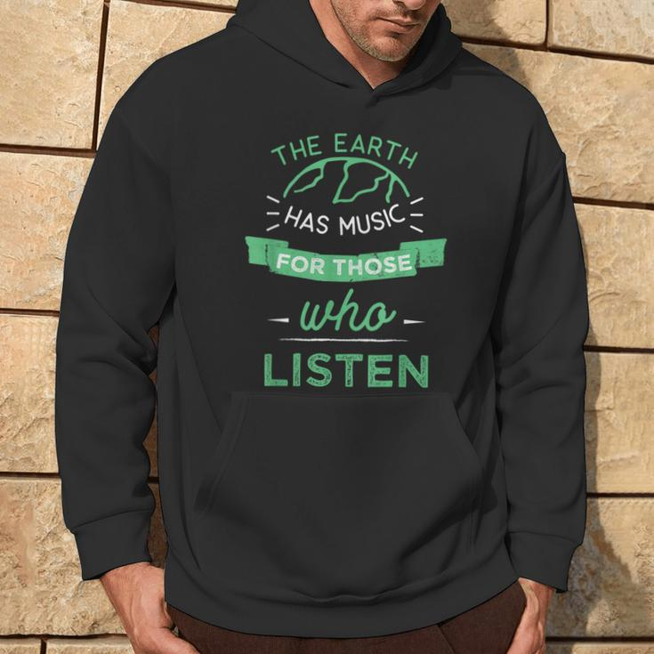 Nature Theme Earth Quote Earth Music Vintage Novelty Hoodie Lifestyle