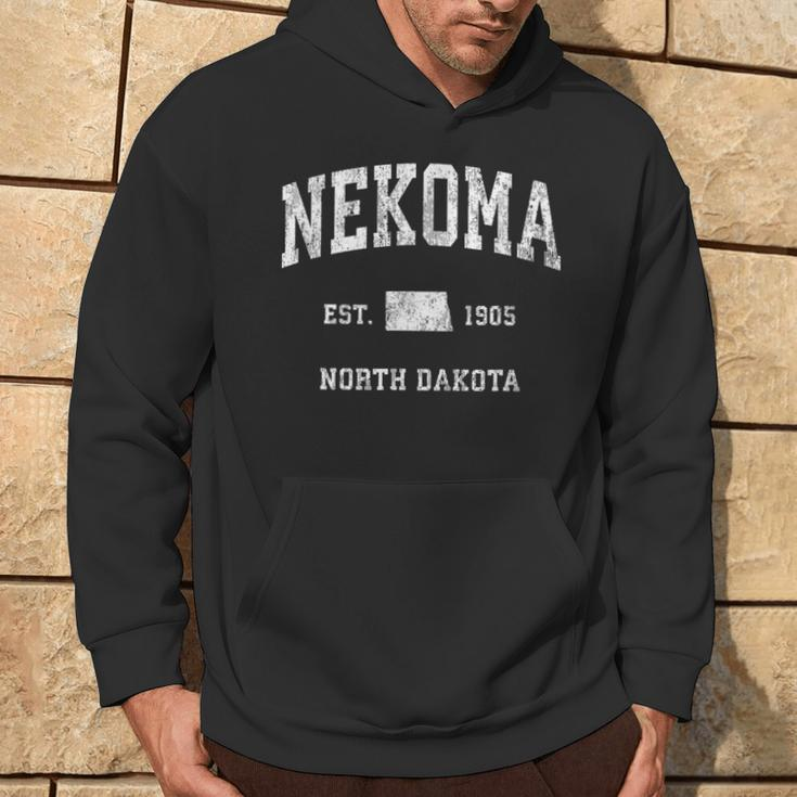 Nekoma North Dakota Nd Sportdesign Im Vintage-Stil Hoodie Lebensstil