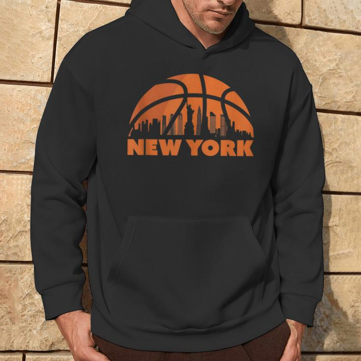 New York City Skyline New York Basketball Fan Jersey Hoodie Lifestyle