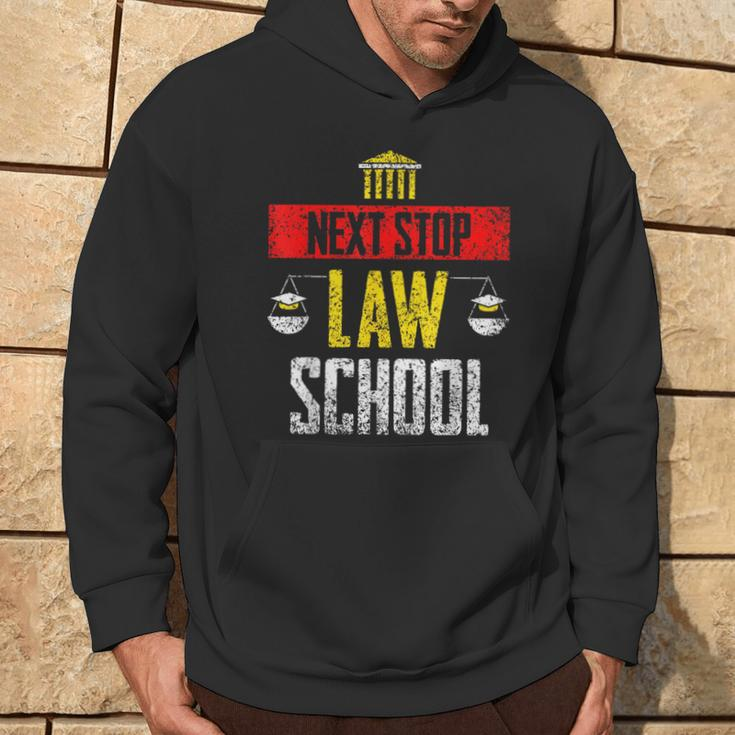 Next Stop Law School Student Graduate Lawyer Law School Hoodie Lifestyle