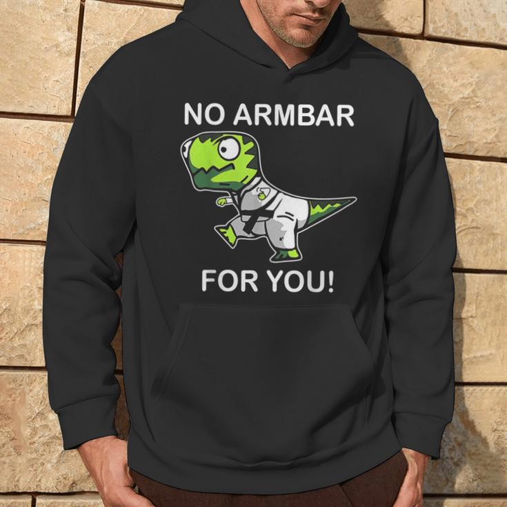 No Armbar For You Jiu Jitsu Dinosaur Hoodie Lifestyle