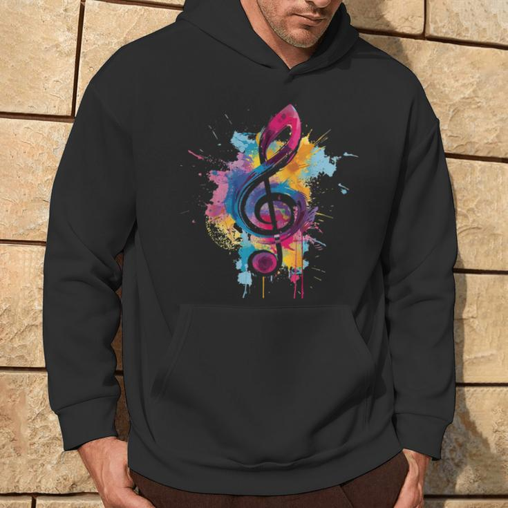 NotenschlüsselMusiker & Musik Geschenkidee Gitarre Kapuzenpullover Lebensstil