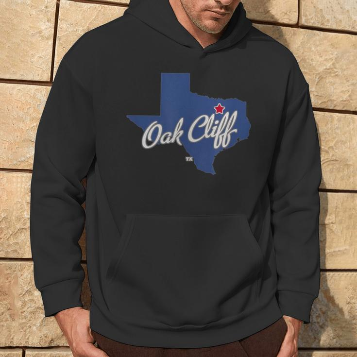 Oak Cliff Texas Tx Map Hoodie Lifestyle