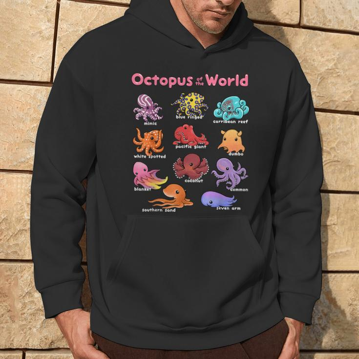 Octopus Sea Animals Of The World Octopus Lover Educational Hoodie Lifestyle