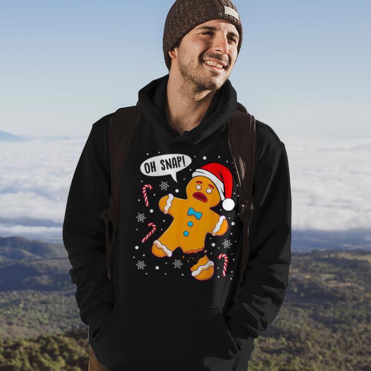 Oh Snap Gingerbread Man Christmas Cookie Baking Xmas Hoodie Lifestyle