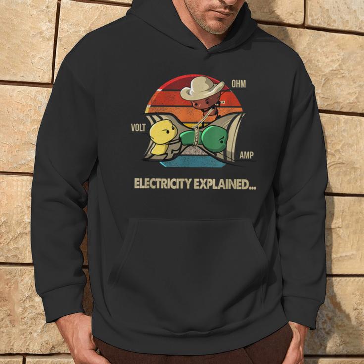 Ohm Volt Amp Electricity Explained Vintage Electrician Nerd Hoodie Lifestyle