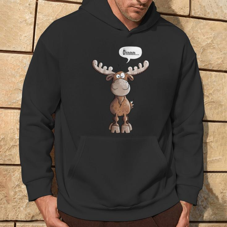 Öhmmm Elk I Deer Reindeer Animal Print Animal Motif Hoodie Lebensstil