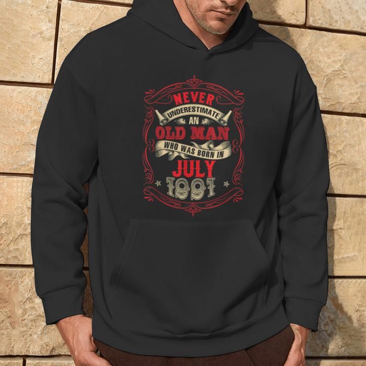 An Old Man Who Was Born In July 1991 Hoodie Lifestyle