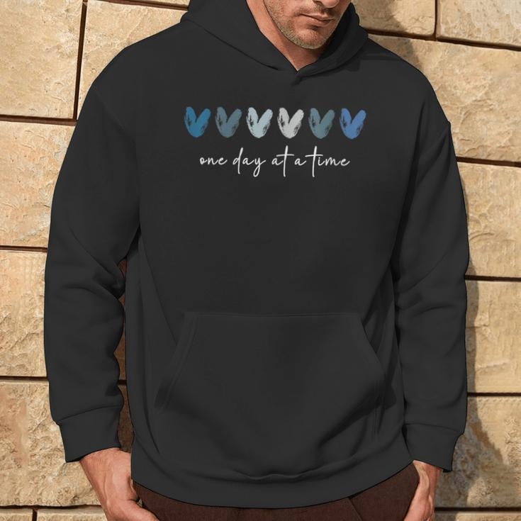 One Day At A Time Mental Health Awareness Inspirational Hoodie Lifestyle