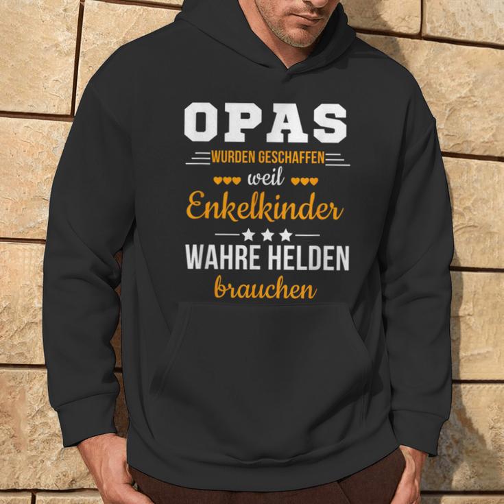 Opas Weil Enkelkinder Wahre Helden Brauchen Großfather Kapuzenpullover Lebensstil