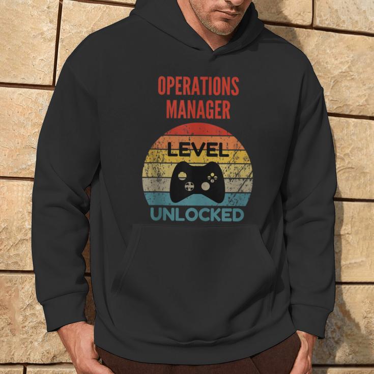 Operations Manager Level Unlocked Gamer For Starting Hoodie Lifestyle