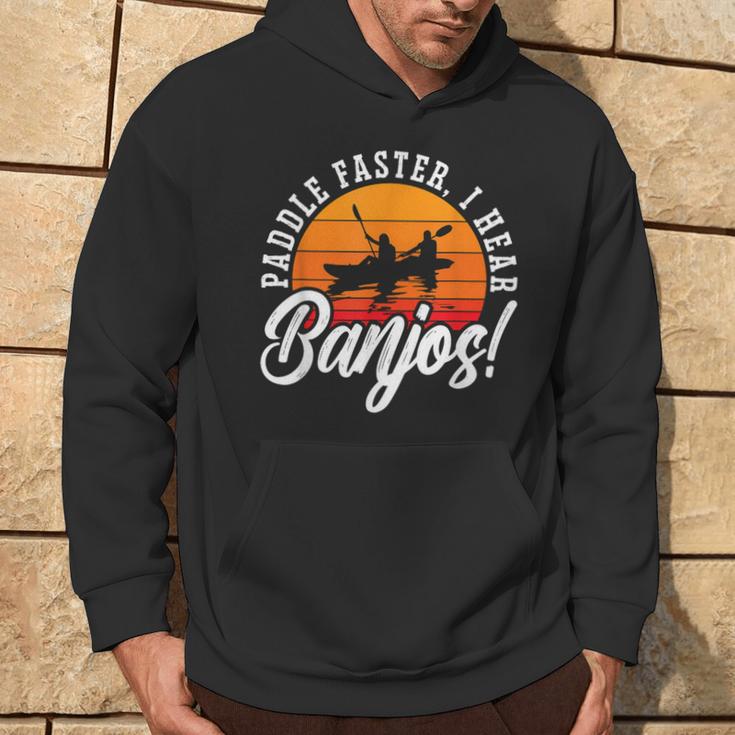 Paddle Faster I Hear Banjos Loves Musical Instrument Banjo Hoodie Lifestyle