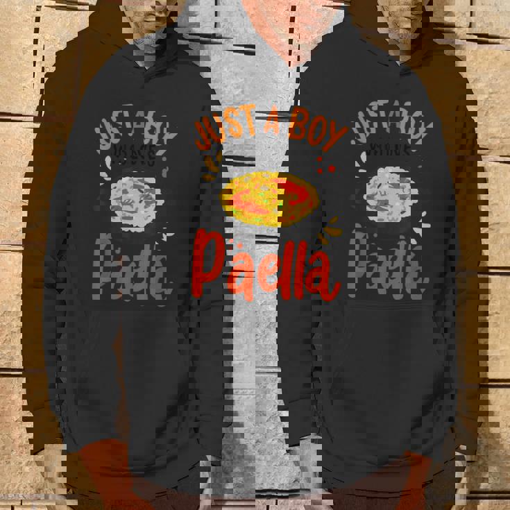 Paella Just A Boy Who Loves Paella Cocina Española Chicos Sudadera Estilo de vida