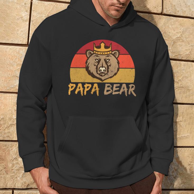 Papa Bär Papa Wildingatertagintage Kapuzenpullover Lebensstil