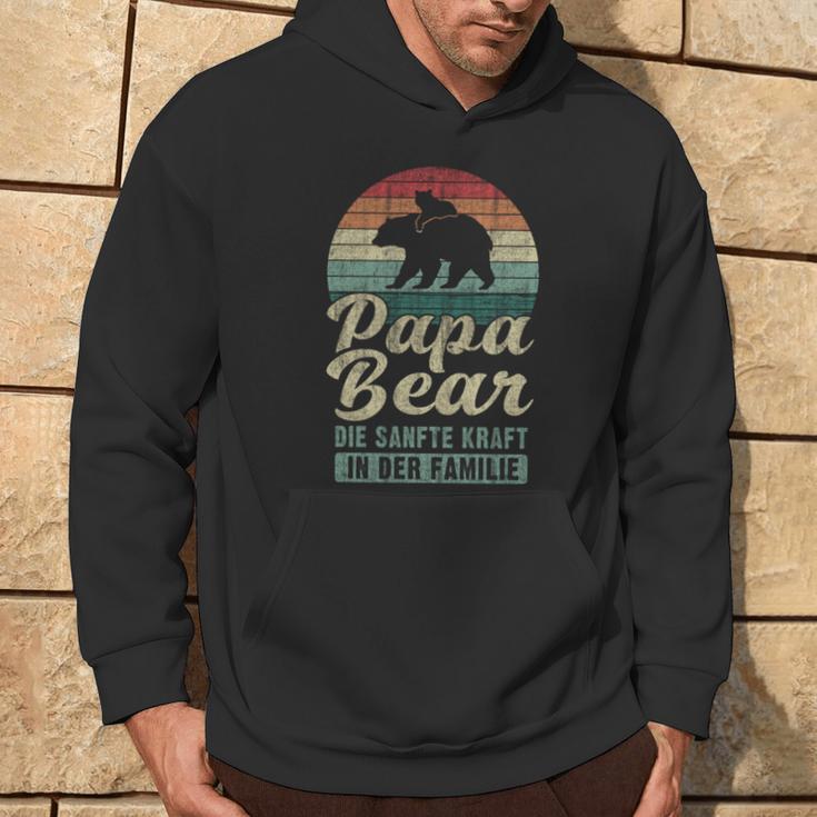 Papa Bear 1 Bären-Welpe Papa 1 Kindatertag Bär Kapuzenpullover Lebensstil