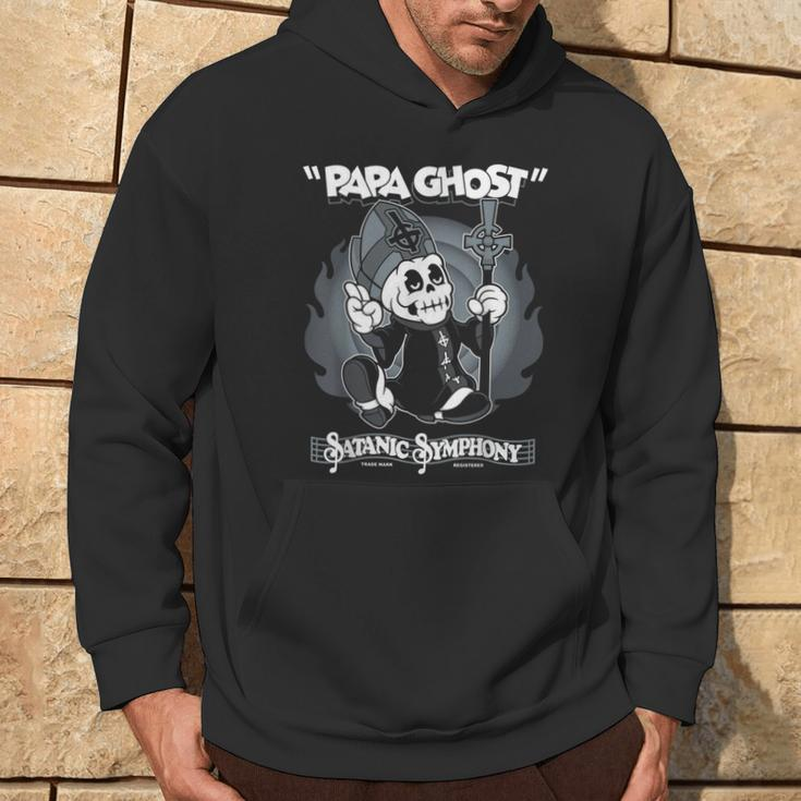 Papa Ghost Vintage Cartoon Satanic Symphony Creepy Cute Hoodie Lifestyle