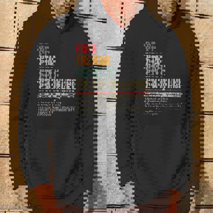 Papa The Man The Myth The Bad Influence Vintage Father's Day Hoodie Lifestyle