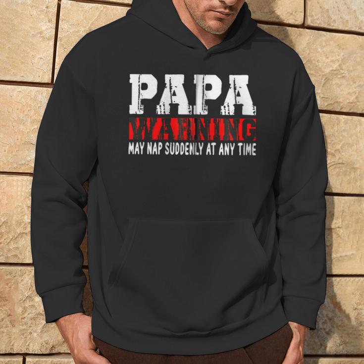 Papa Warning Kann Jederzeit Plötzlich Ein Nickerchen Machen Outfit Herren Kapuzenjacke Kapuzenpullover Lebensstil