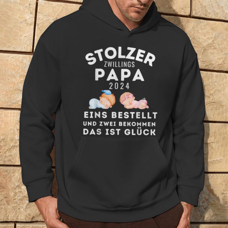 Papaon Zwillingen 2024 Saying Proud Twin Papa 2024 Kapuzenpullover Lebensstil