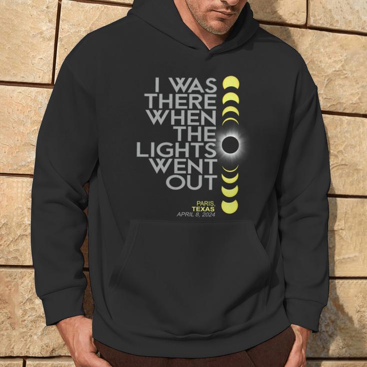 Paris Texas Total Solar Eclipse 2024 Hoodie Lifestyle