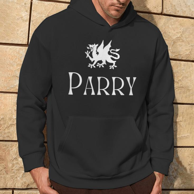 Parry Surname Welsh Family Name Wales Heraldic Dragon Hoodie Lifestyle