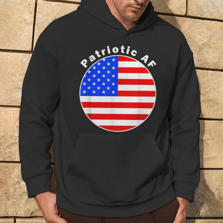 Patriotic Af American Flag Circle Hoodie Lifestyle