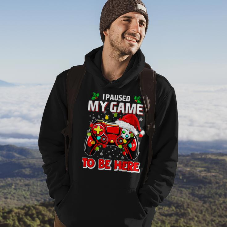 I Paused My Game To Be Here Ugly Sweater Christmas Men Hoodie Lifestyle