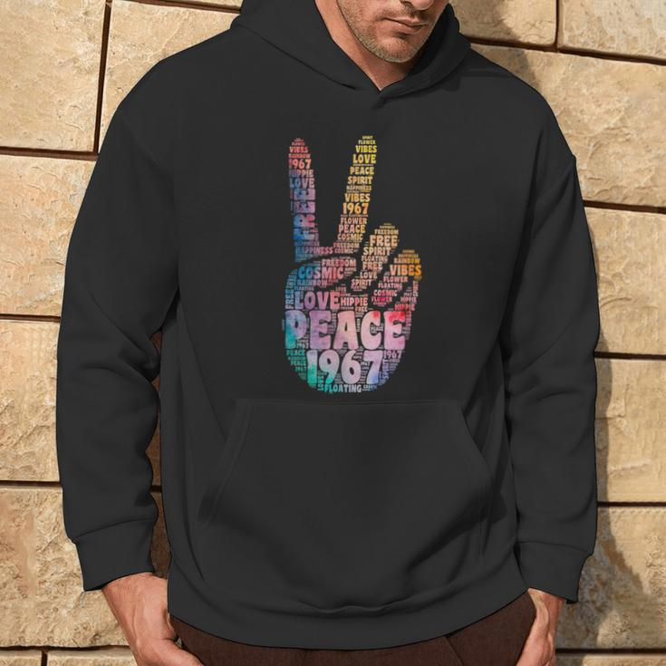 Peace Hand Sign Peace Sign Vintage Hippie Hoodie Lebensstil