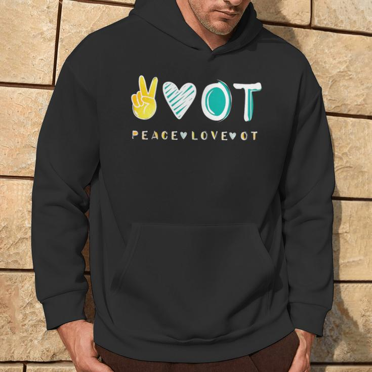 Peace Love Ot Ota Occupational Therapy Therapist Hoodie Lifestyle