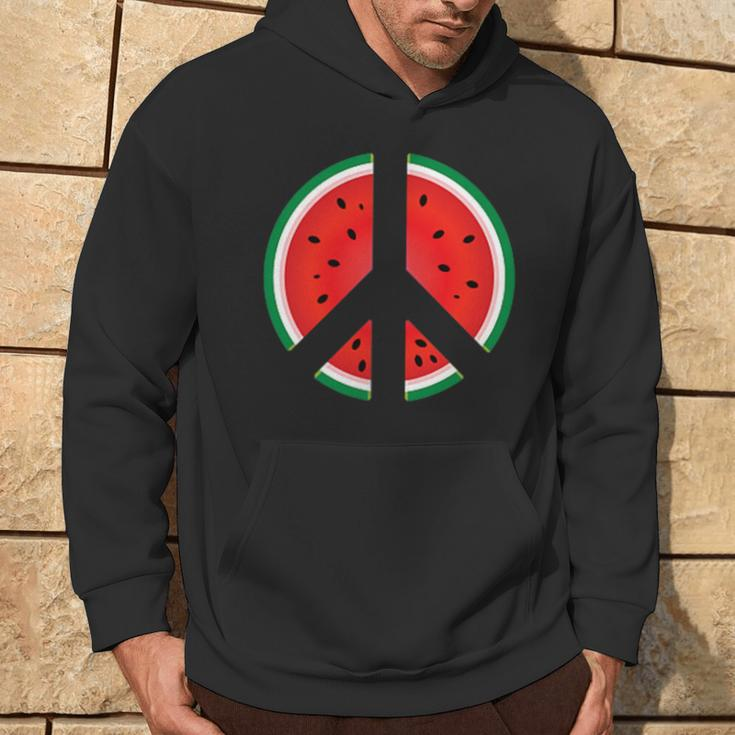 Peace Sign Watermelon Fruit Graphic Hoodie Lifestyle
