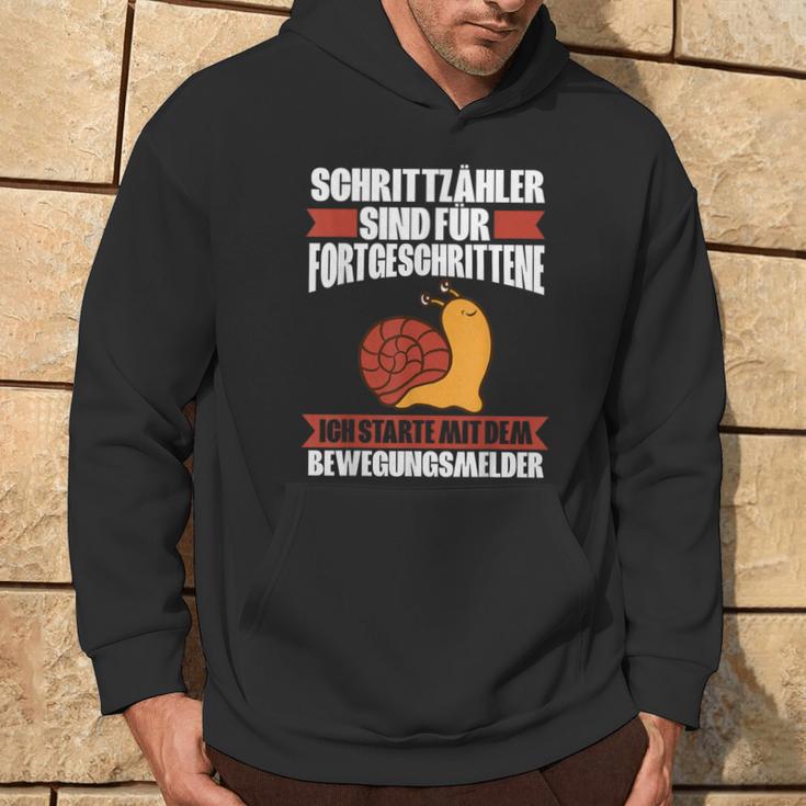 Pedometer Sind Für Fortgeschritten Humour Slogan Black Hoodie Lebensstil