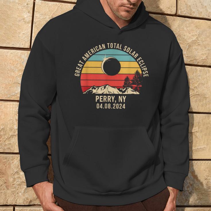 Perry Ny New York Total Solar Eclipse 2024 Hoodie Lifestyle