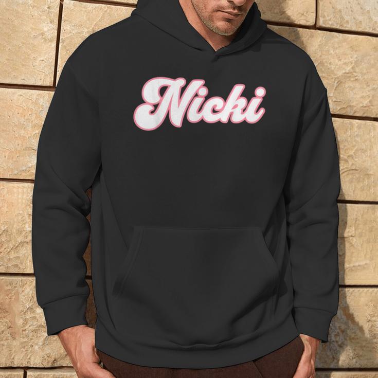 Personalisierter Name Nicki I Love Nickiintage Kapuzenpullover Lebensstil