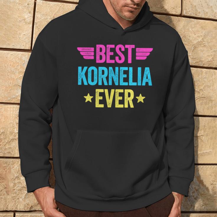 Personalisiertes Hoodie Beste Kornelia Ever, Buntes Design Lebensstil