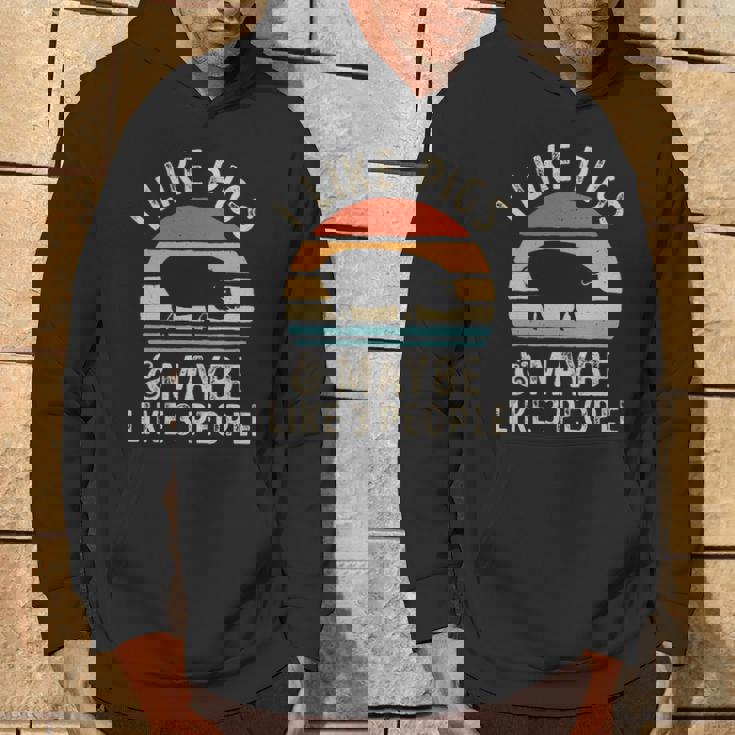 I Like Pigs And Maybe Like 3 People Pig Lover Hoodie Lifestyle