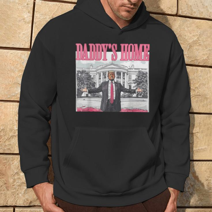 Pink Daddys Home Trump 2024 Hoodie Lifestyle