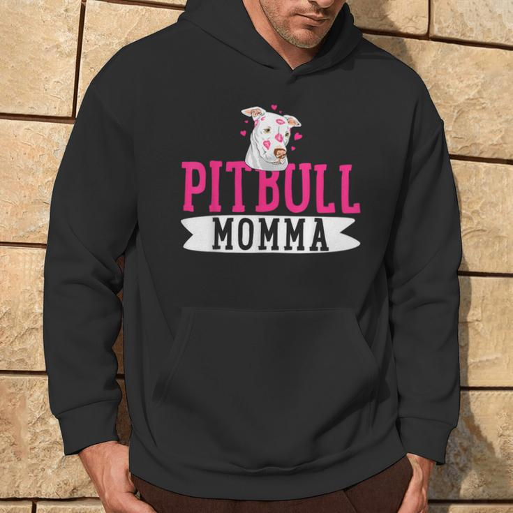 Pitbull Momma Pit Bull Terrier Dog Pibble Owner Mother's Day Hoodie Lifestyle