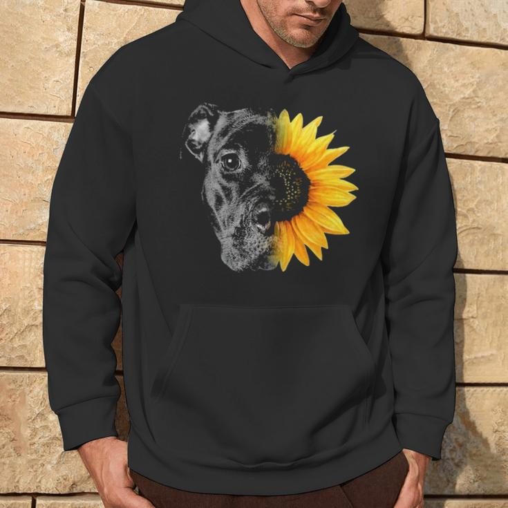 My Pitbull Is A Sunflower She's A Sunshine Hippie Sunflower Hoodie Lifestyle