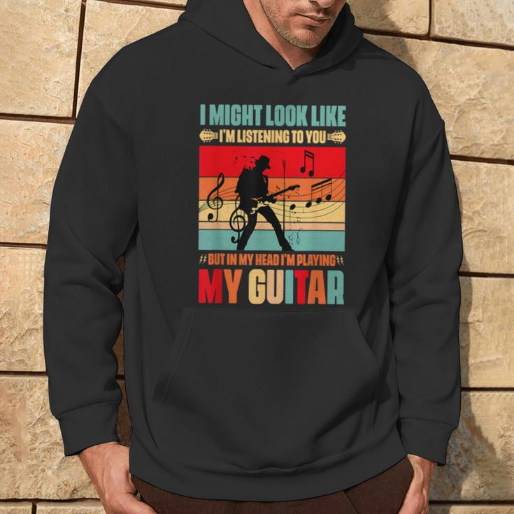 Play Guitar Vintage Music Graphic For Guitarists Hoodie Lifestyle