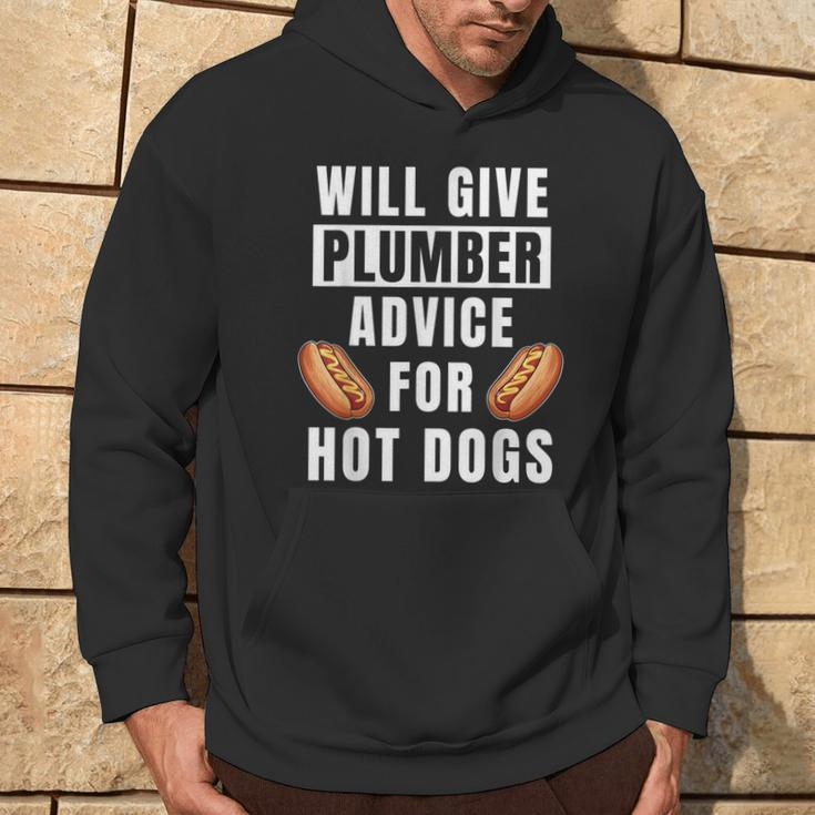 Plumbing Advice For Hot Dogs Pipefitter Worker Plumber Hoodie Lifestyle